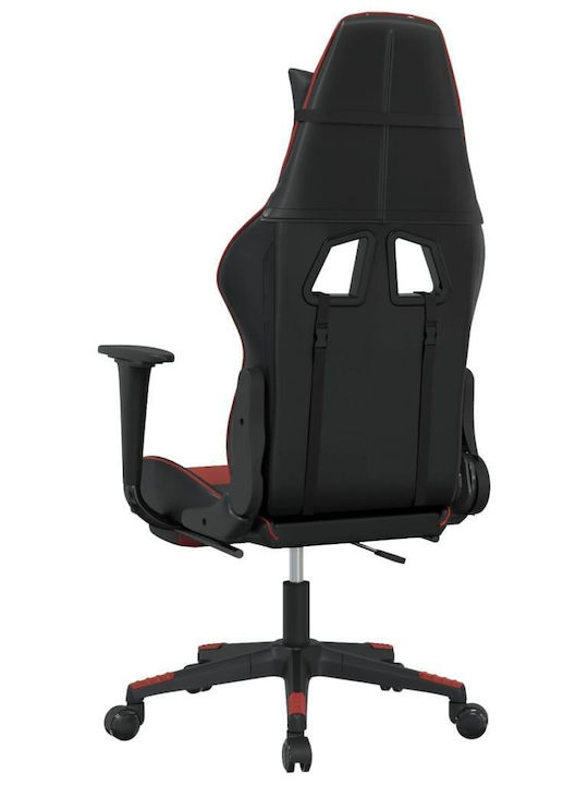 vidaXL 3143706 Геймърски стол с подлакътник Black / Burgundy