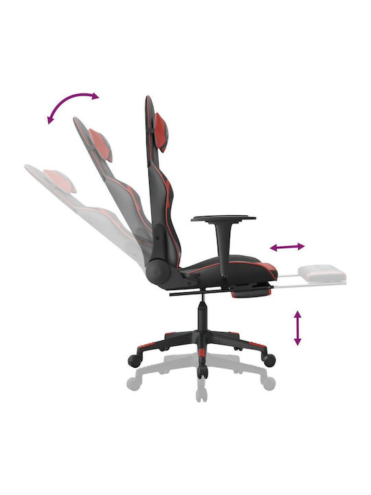 vidaXL 3143706 Геймърски стол с подлакътник Black / Burgundy