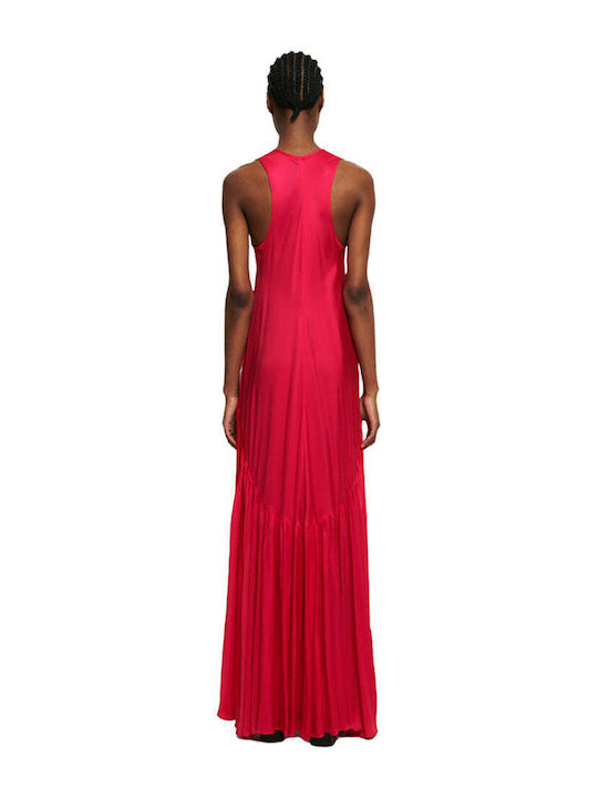 STELIOS KOUDOUNARIS RUCHED LONG DRESS (DRS.1621 FUCHSIA)