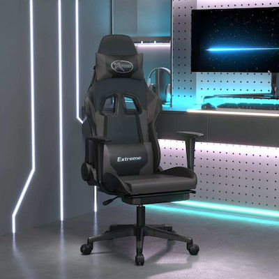 vidaXL 345461 Gaming Chair with Footrest Black / Gray