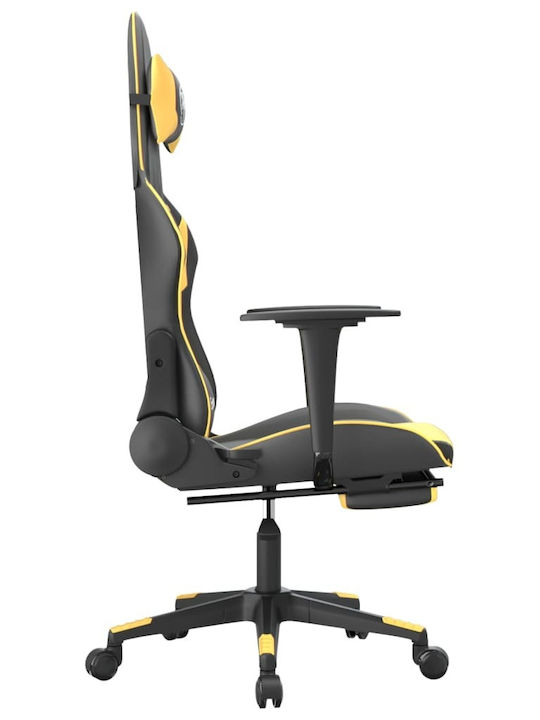 vidaXL 345459 Gaming Chair with Footrest Black / Gold