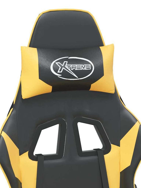 vidaXL 345459 Gaming Chair with Footrest Black / Gold