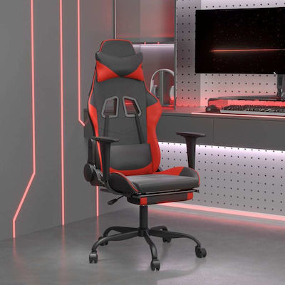 vidaXL 3143654 Gaming Chair with Footrest Black / Red