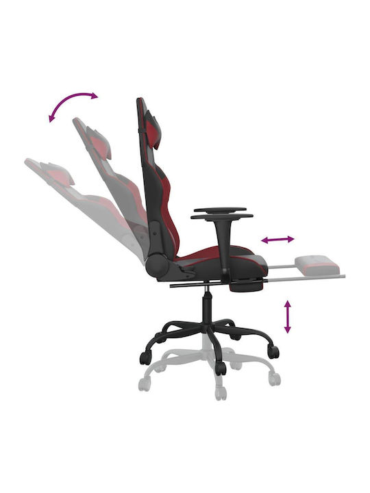 vidaXL 3143660 Gaming Chair with Footrest Black / Burgundy