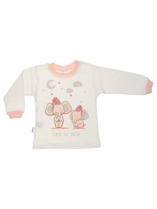 Papillon Kids Παιδική Πιτζάμα Χειμωνιάτικη Ροζ