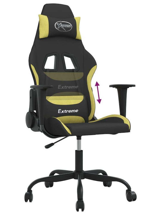 vidaXL 3143717 Scaun Gaming Black / Light Green