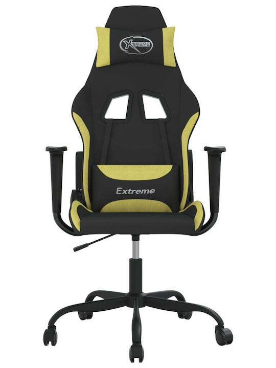 vidaXL 3143717 Scaun Gaming Black / Light Green