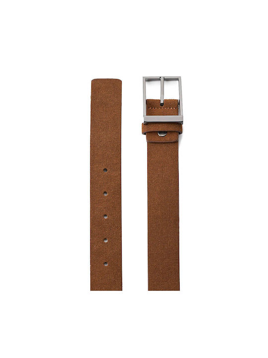 Verde Men's Leather Belt Brown