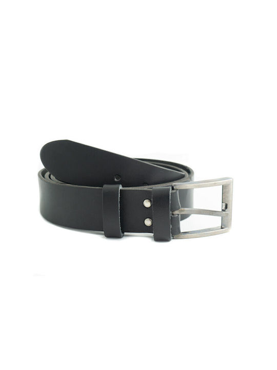 Handmade Leather Belt 4cm BLACK