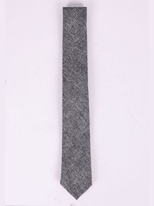 Ανδρική γραβάτα λεπτή με σχέδια Γκρι