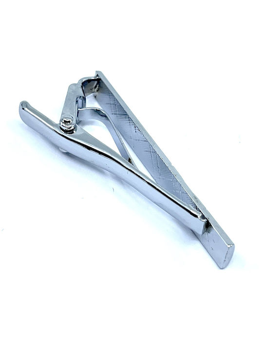 Clips de cravată design argintiu 5 cm