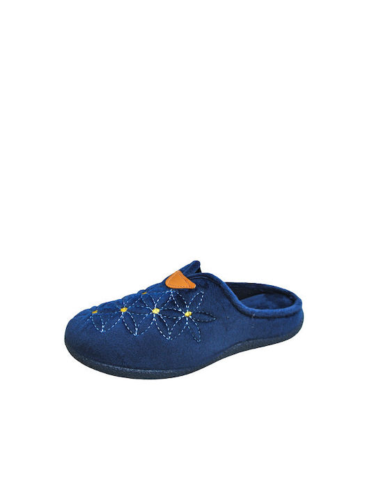 Fame Winter Anatomical Slippers In Blue Color Spanish Made