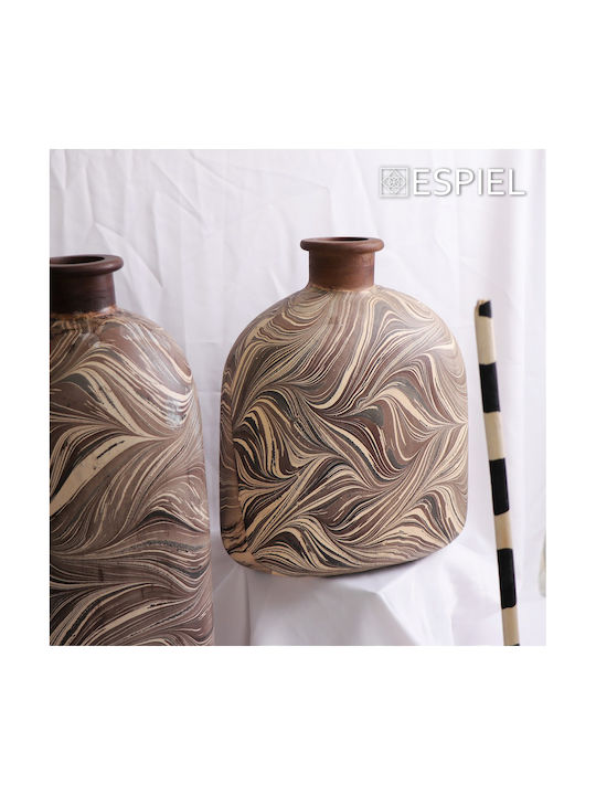 Espiel Decorative Vase Ecomix Brown 29.21x16.51x34cm
