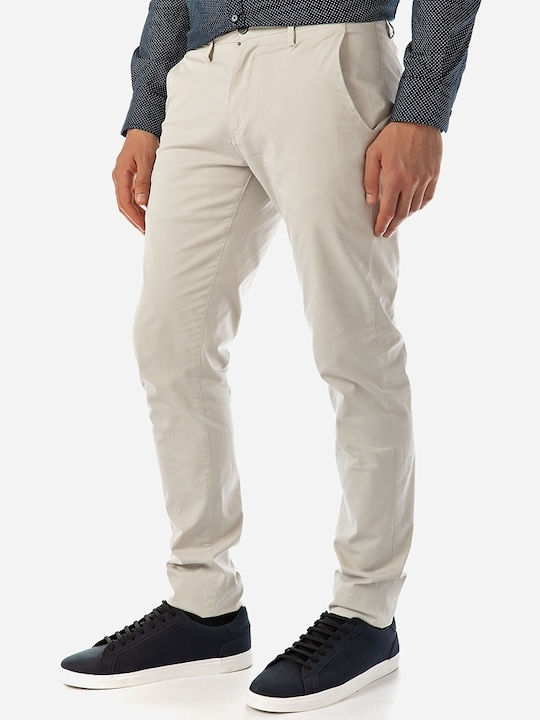 Camaro 21001-451-17 Ανδρικό Παντελόνι Chino Ελαστικό σε Slim Εφαρμογή Λευκό