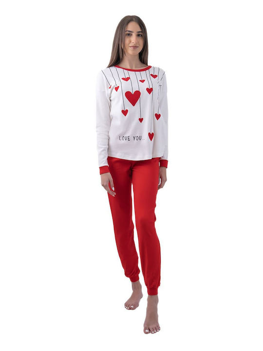 FMS Women's Pyjamas Love You White