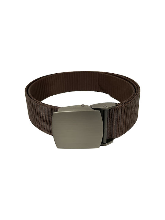 Men's Fabric Webbing Belt Wide Belt Brown