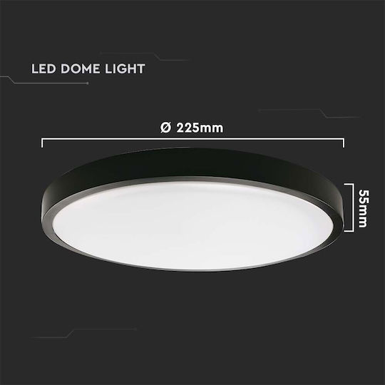 V-TAC Кръгла На открито LED Панел 18W с Неутрално бяло Светлина 4000К 22.5см.