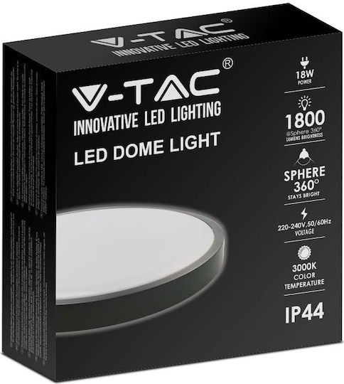V-TAC Кръгла На открито LED Панел 18W с Неутрално бяло Светлина 4000К 22.5см.