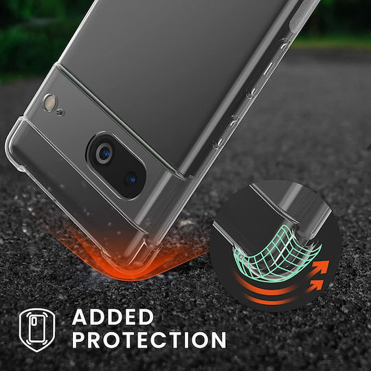 KWmobile Back Cover Silicon cu Curea Transparent / Negru (Google Pixel 7)