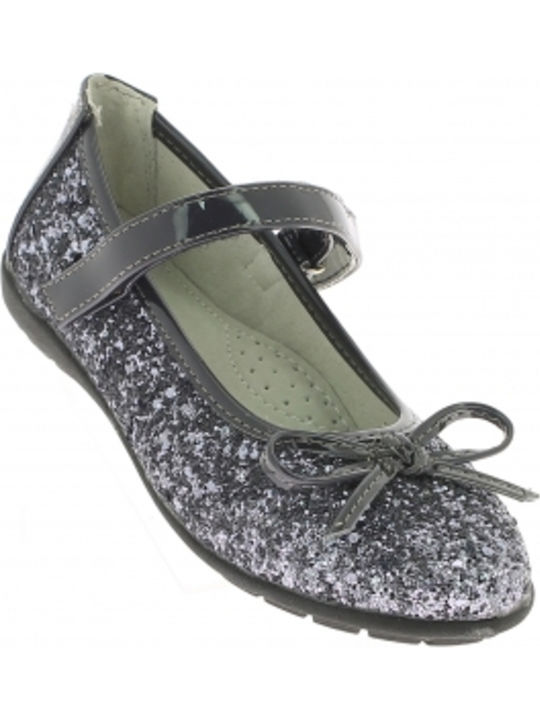 IQ Shoes Kids Ballerinas Anarosa 100 with Hoop & Loop Closure Gray