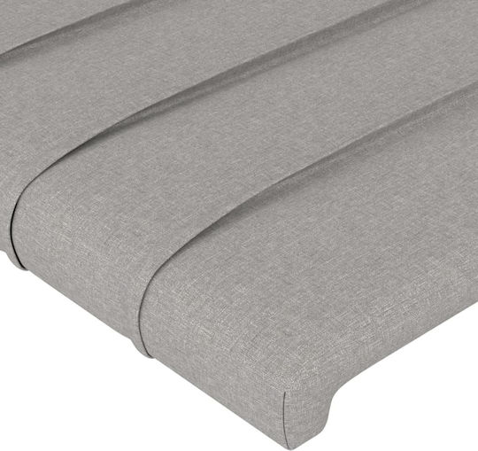 vidaXL Fabric Bed Headboard Light Gray 103x88cm