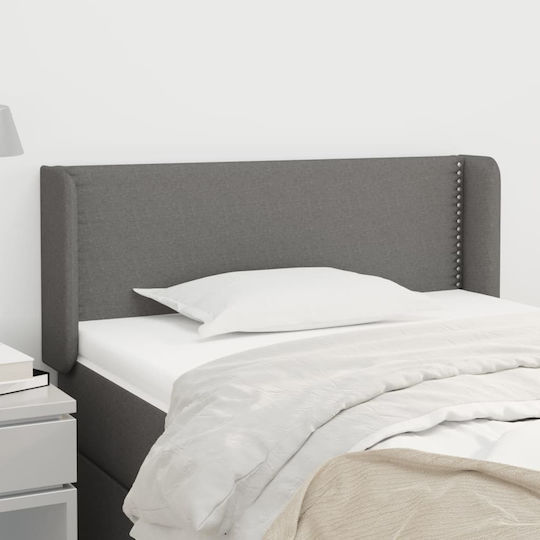 vidaXL Fabric Bed Headboard Dark Gray 103x88cm