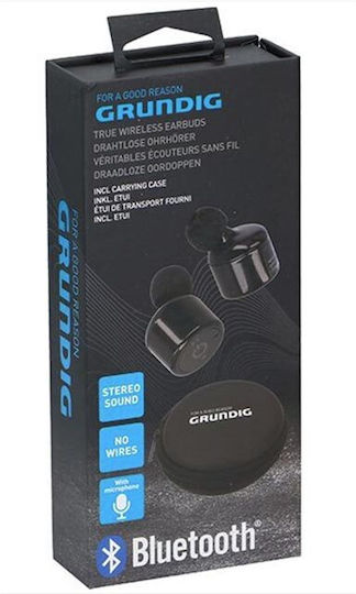 Grundig 910041 In-Ear Bluetooth-Freisprecheinrichtung Kopfhörer mit Ladeetui Schwarz