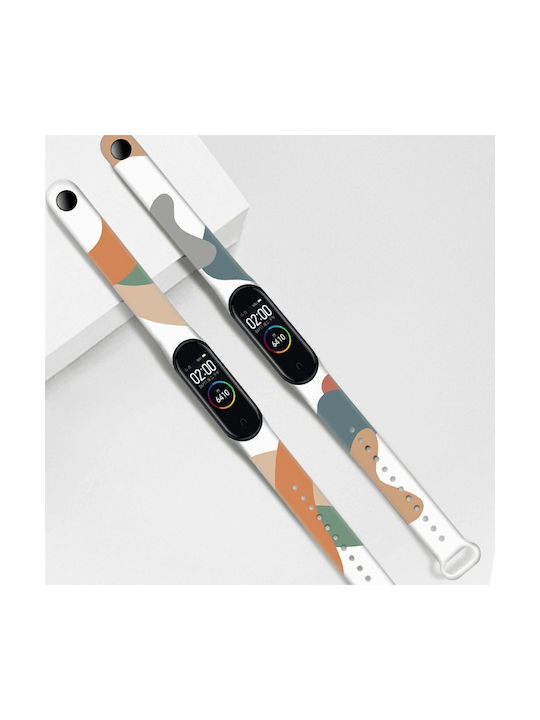 Hurtel Moro Strap Silicone with Pin Camo Black (14) (Mi Band 3/Mi Smart Band 4)