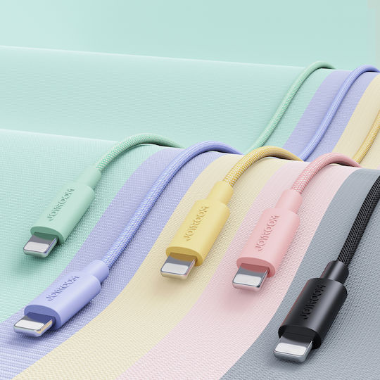 Joyroom S-1024M13 Braided USB-C to Lightning Cable 20W Yellow 1m