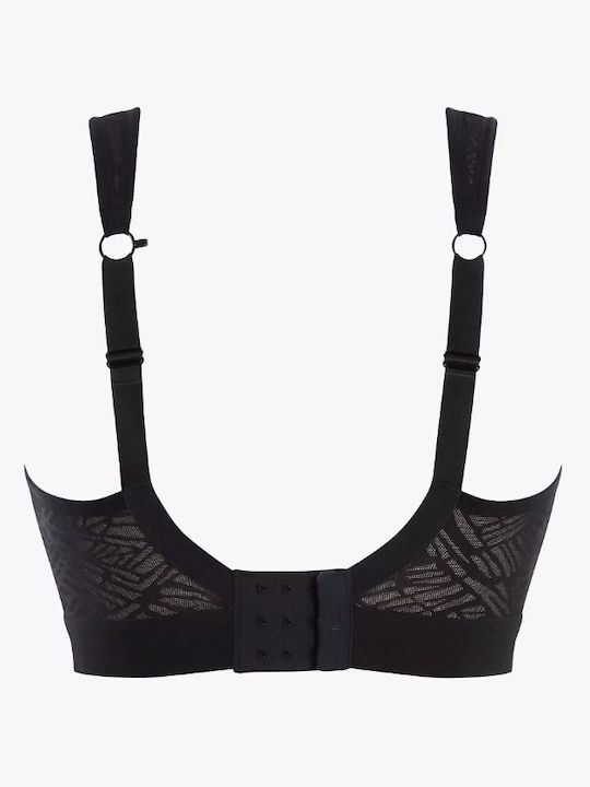 Sports Bra for large breasts, cup F, G Panache 7341 Non Wired lace Effect Sport Bra