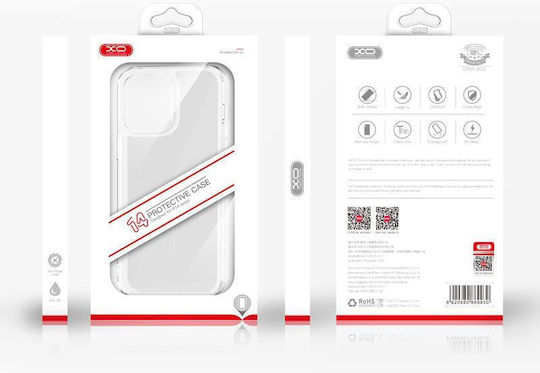 XO K04 Umschlag Rückseite Silikon Transparent (iPhone 14 Pro Max)