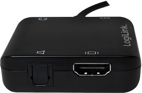 LogiLink Μετατροπέας HDMI male σε 3.5mm / HDMI / Toslink female 1τμχ CV0106