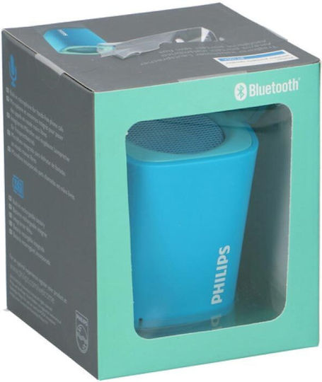 Philips BT100 Ηχείο Bluetooth 2W με Διάρκεια Μπαταρίας έως 8 ώρες Γαλάζιο