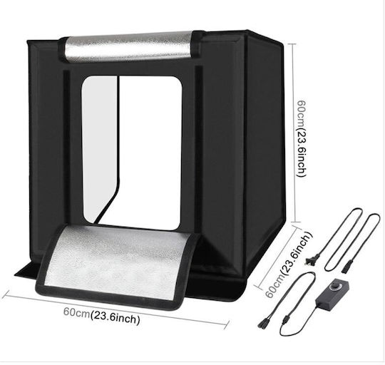 Fotobox Beleuchtete mit Mehreren Hintergründen 60x60x60cm