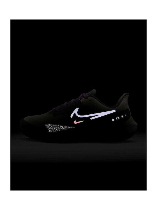 Air Zoom Pegasus 39 Shield Damen Sportschuhe Laufen Light Bone / Cobblestone / Dark Smoke Grey / Vivid Purple