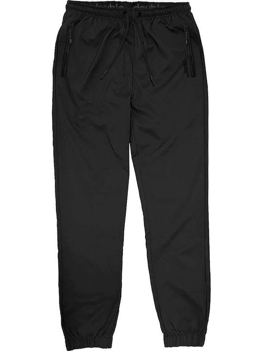 Cargo Sweatpants with Elastic Black