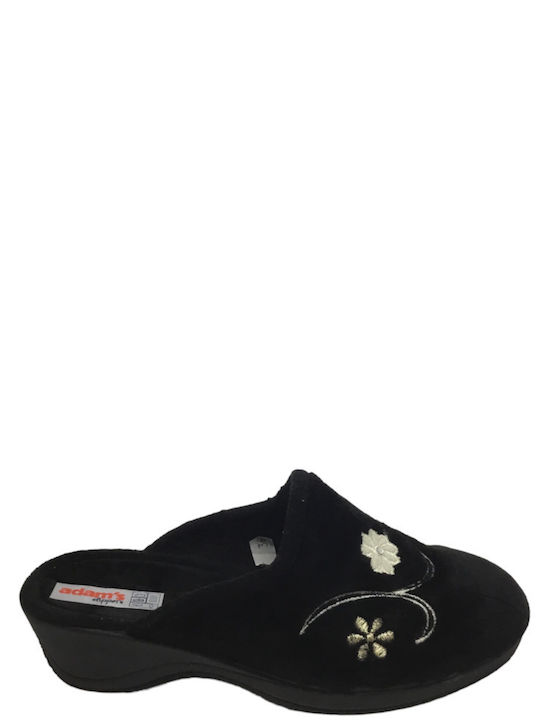 Adam's Shoes Women's Slipper In Black Colour