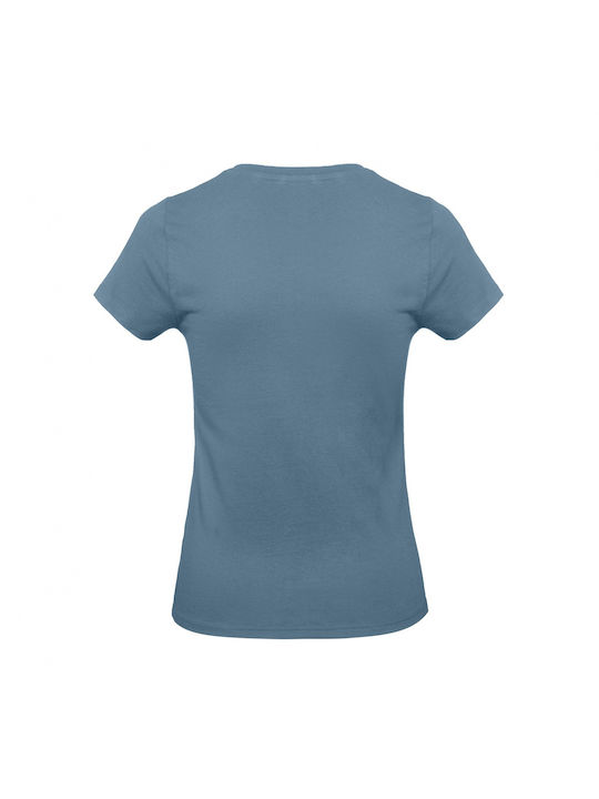 B&C Exact 190 Women's Short Sleeve Promotional T-Shirt Stone Blue