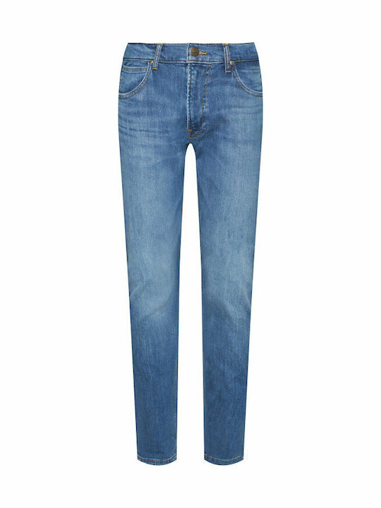 Zip Fly Men's Jeans Pants Elastic with Regular Straight Fit Blue
