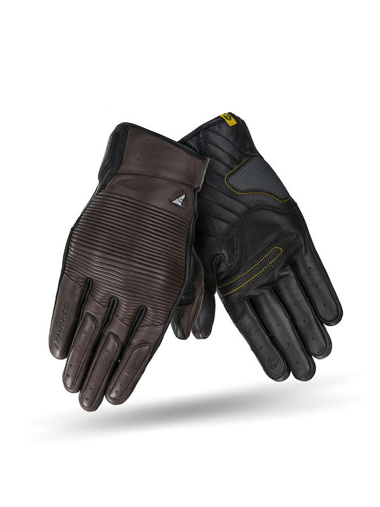 Shima Blake Summer Men's Motorcycle Gloves Leather Brown