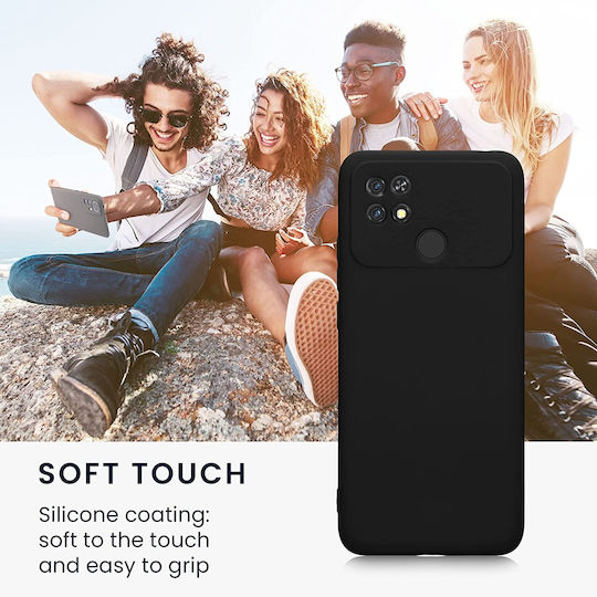 KWmobile Back Cover Silicone 1.3mm Black Matte (Poco C40)