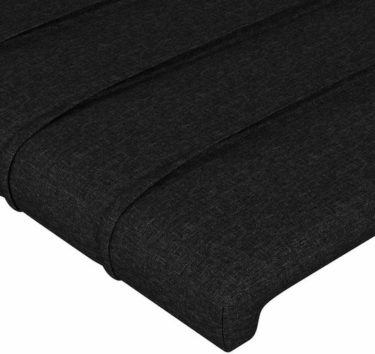 vidaXL Fabric Bed Headboard Black 103x88cm