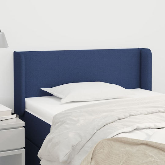 vidaXL Fabric Bed Headboard Blue 103x88cm
