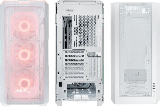 Phanteks Eclipse G500A DRGB Gaming Midi-Turm Computergehäuse mit Seitenfenster Weiß