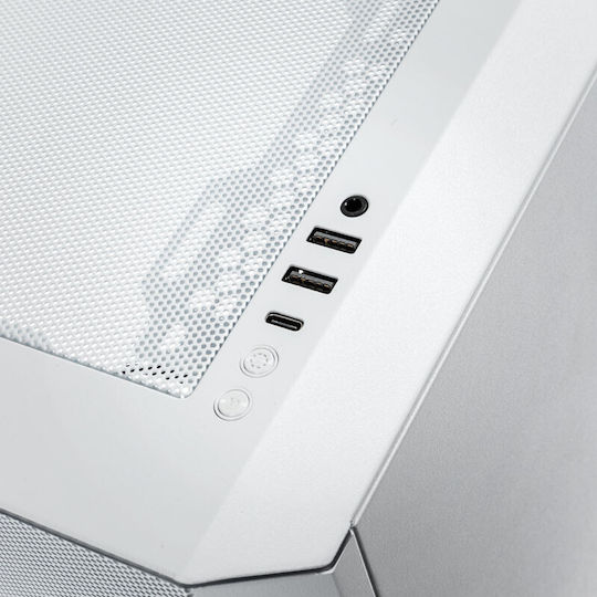 Phanteks Eclipse G500A DRGB Gaming Midi-Turm Computergehäuse mit Seitenfenster Weiß