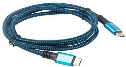 Lanberg Braided USB 4 Cable USB-C male - USB-C 100W Black 1.2m (CA-CMCM-45CU-0012-BK)