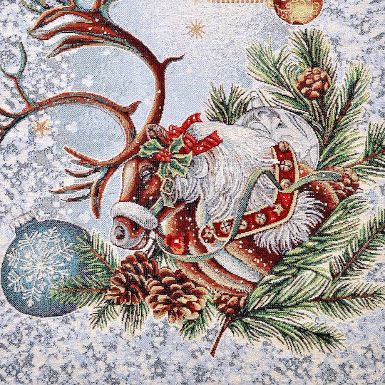 Lino Home Blizard Коледно Покривка за маса Светлосин Д180xШ140см.