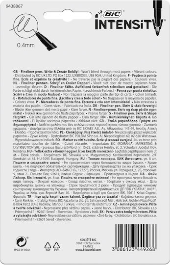 BIC Intensity Fine Ανεξίτηλοι Μαρκαδόροι 0.8mm Σετ 8 χρώματα