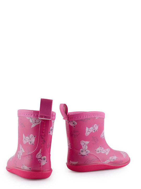 Kids Wellies with Internal Lining Fuchsia
