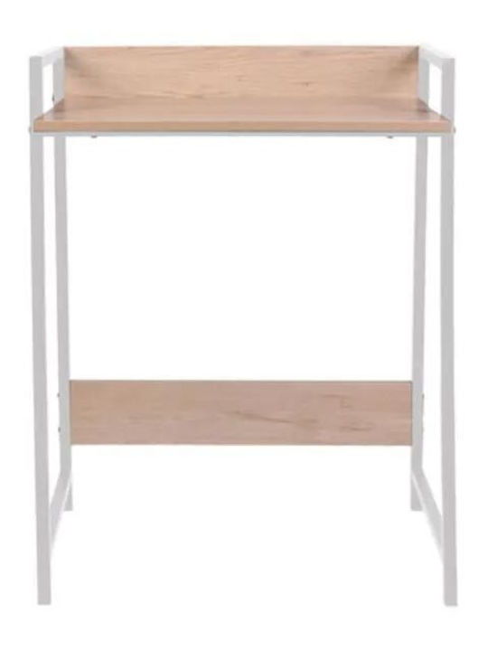 Desk Wooden Beige with Metal Legs 64x42x84cm